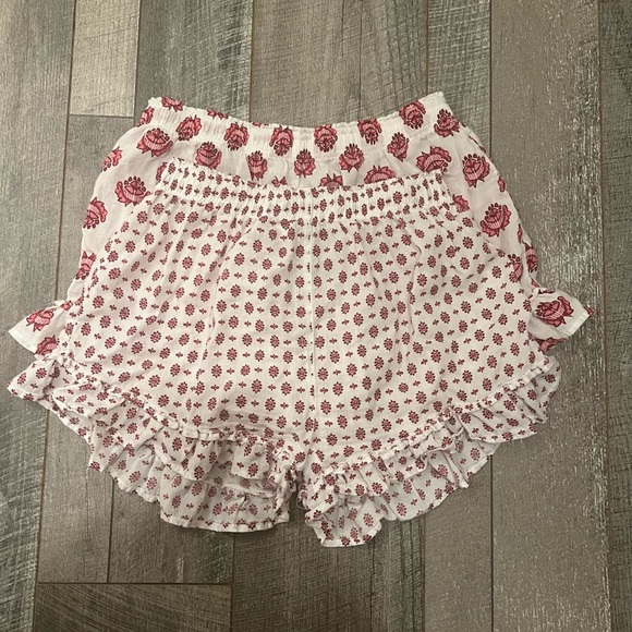 Rachel Zoe Cotton Ruffle Pajama Shorts - Picture 1 of 4